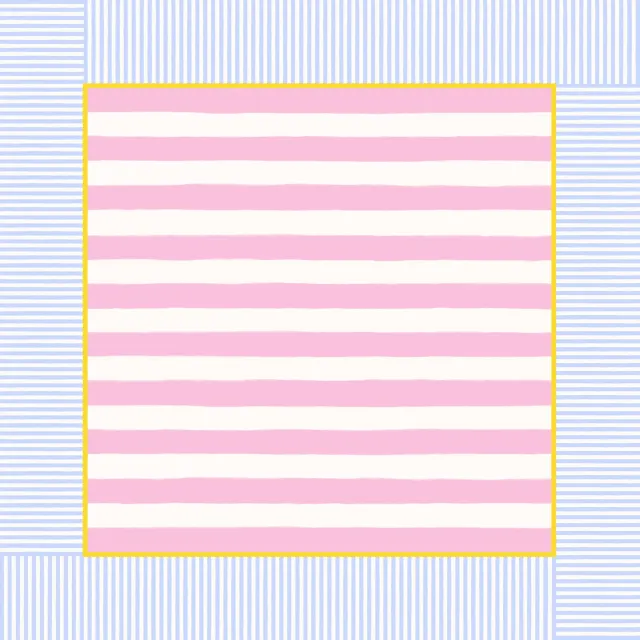 Servietten Streifenrahmen Blau Rosa