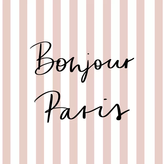 Kissen Paris Bonjour Paris Lettering