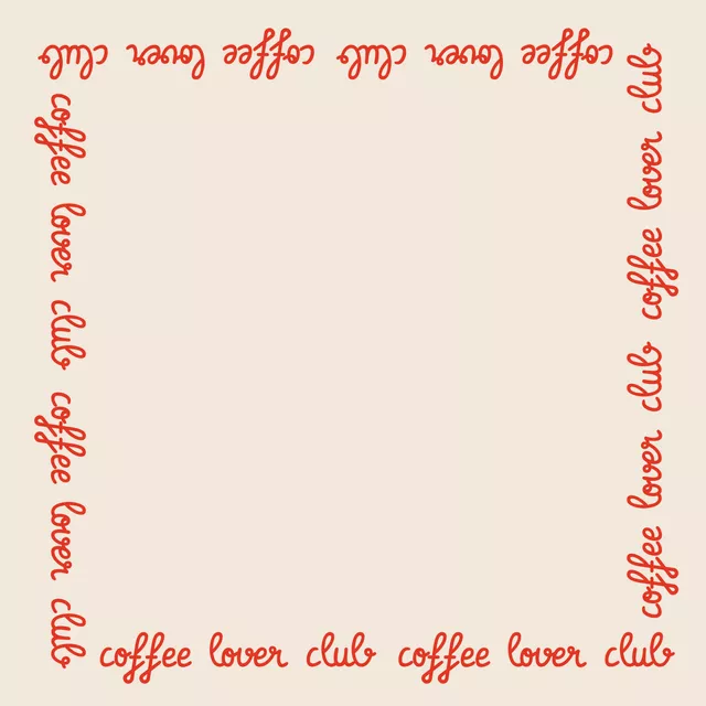 Kissen Coffee Lover Club Rahmen