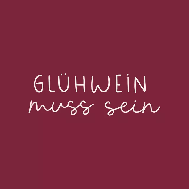 Kissen Glühwein muss sein rot