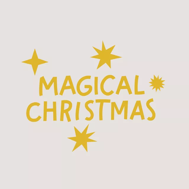 Kissen Magical Christmas Yellow