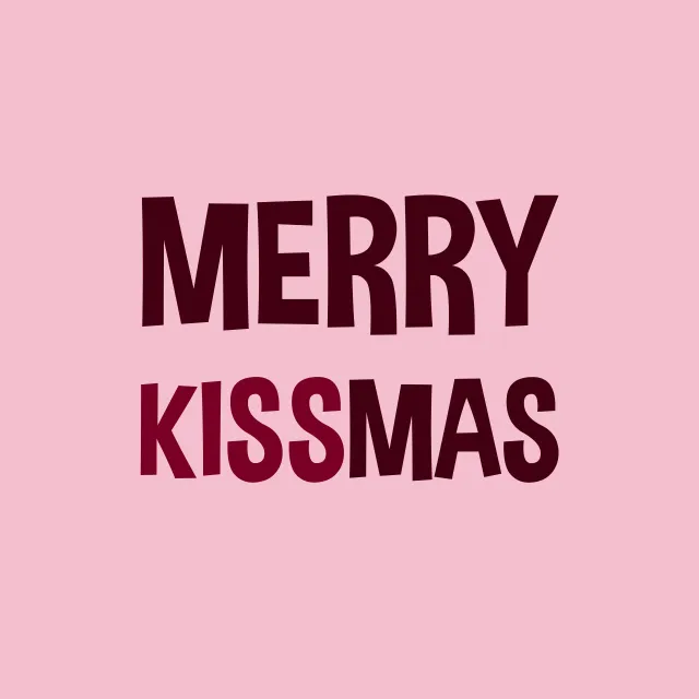 Kissen Merry Kissmas pink