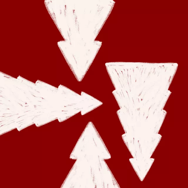 Kissen Tree Collage red