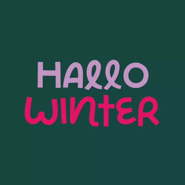 Servietten Hallo Winter grün