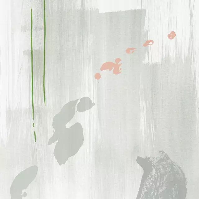 Dekovorhang Light Grey Abstraction