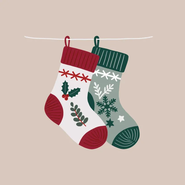 Servietten Weihnachten Socken