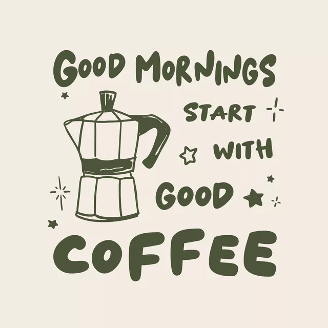 Kissen Mornings Start With Coffee