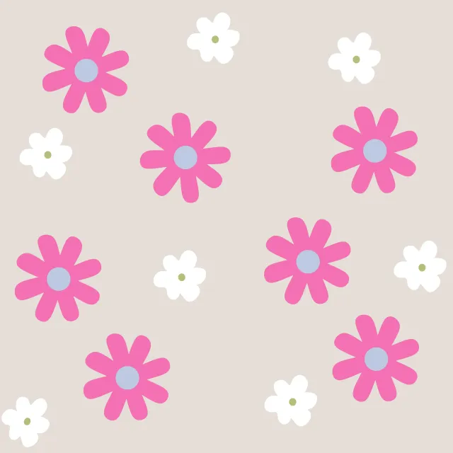 Tischdecke Blumenwiese Pink