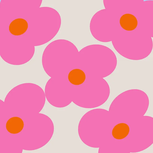 Kissen Butterblümchen Pink Auf Beige