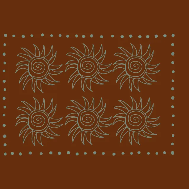 Tischset Spanish Swirl Sun Burgundy