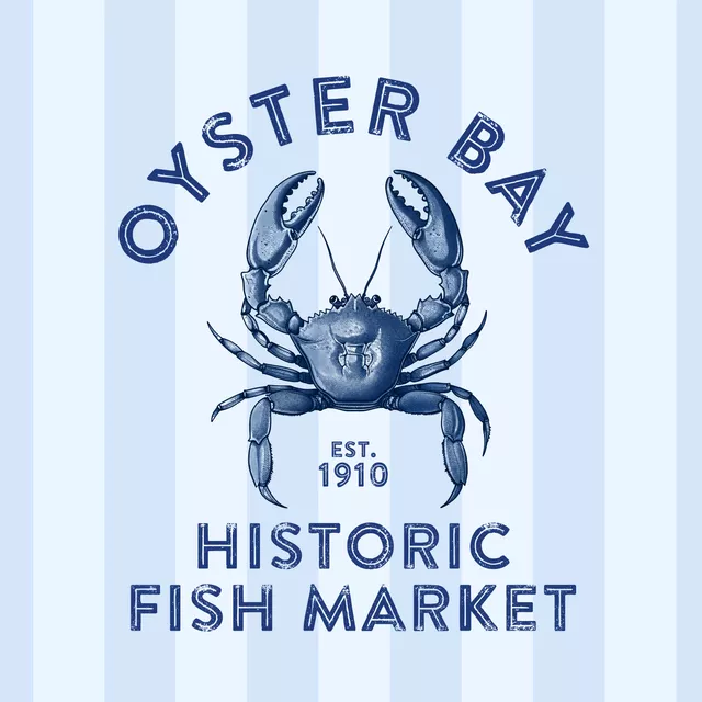 Tischset Retro Seafood Fish Market