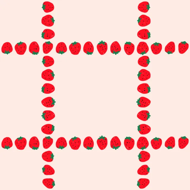 Tischdecke Erdbeeren Strawberry Grid