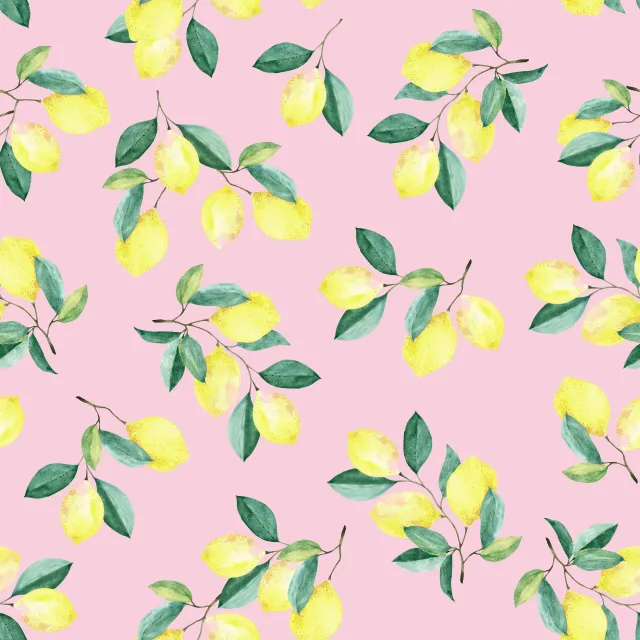 Sitzkissen Zitronen Sommer botanic rosa