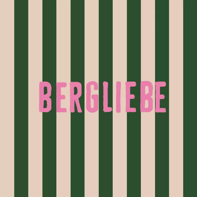 Kissen Bergliebe Pink Streifen Grün