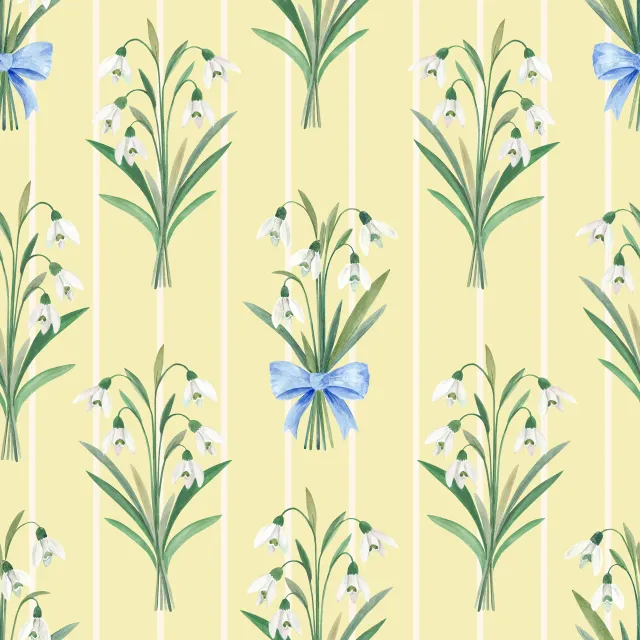 Bankauflage Schneeglöckchen gelb