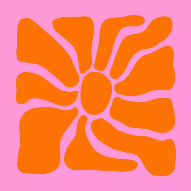 Kissen Bloom 1 Orange Pink