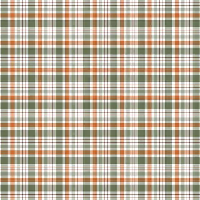 Bettwäsche Herbstkaro Grün Rost