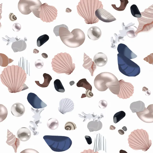 Tischdecke Muscheln Pattern