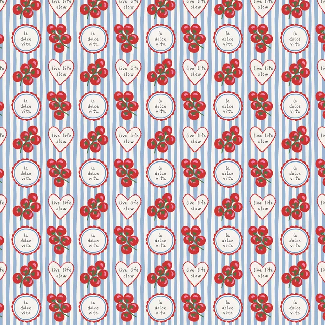 Kissen Picknick mit Tomaten