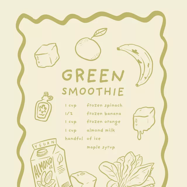 Geschirrtücher Green Smoothie Rezept