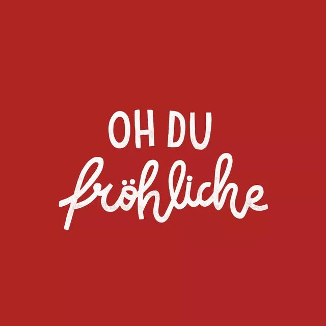 Kissen Oh du Fröhliche Rot