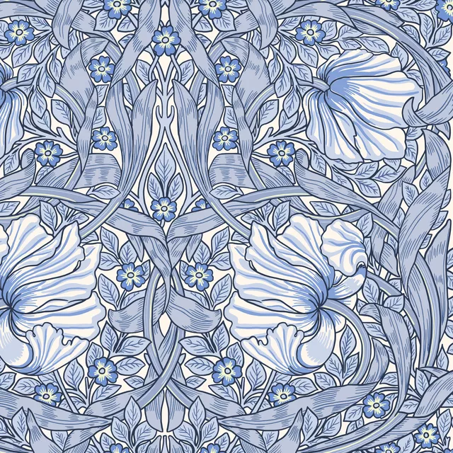 Dekovorhang Blau William Morris Pimpernel