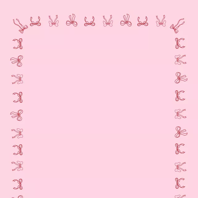 Tischdecke Schleifenrand Rot Rosa