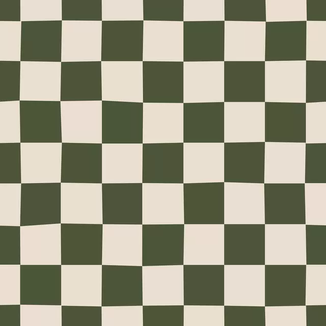 Kissen Chess Pattern green beige