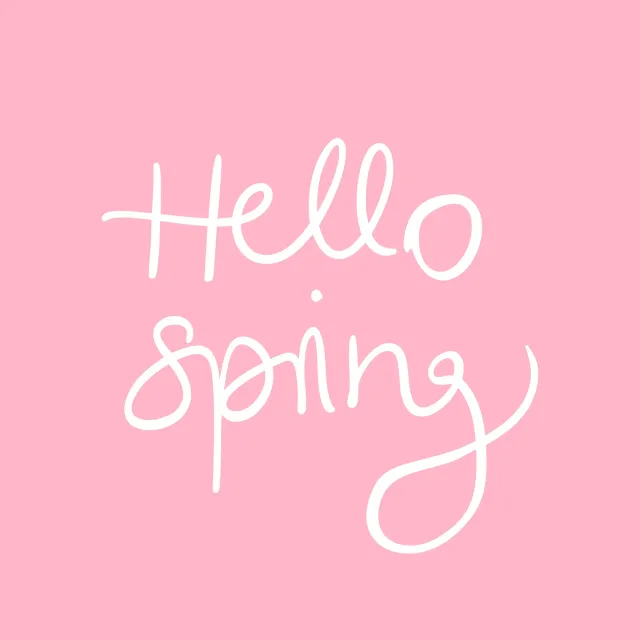 Kissen Hello Spring pink white