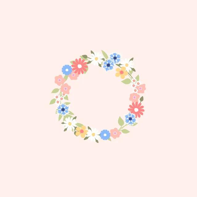 Tischdecke Blumenkranz Frühling Rosa