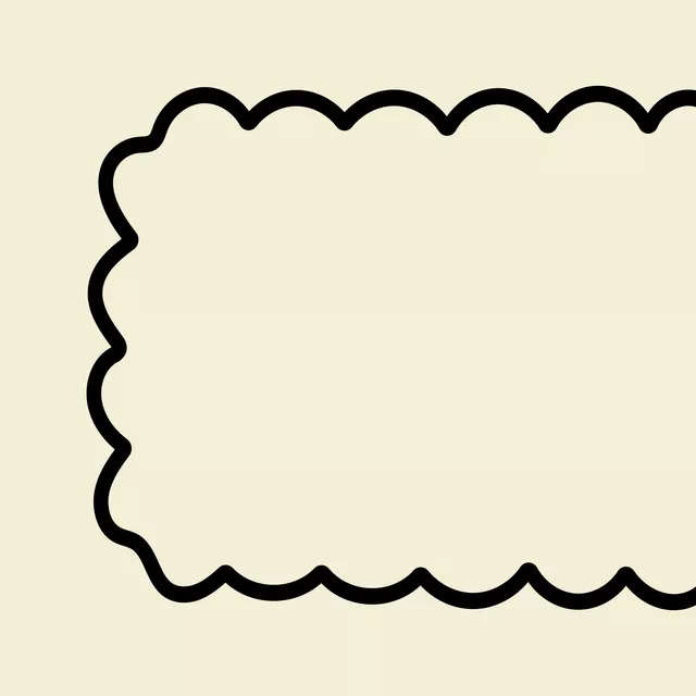 Tischset Wellenrand Beige Black