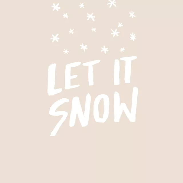 Kissen Let it snow beige