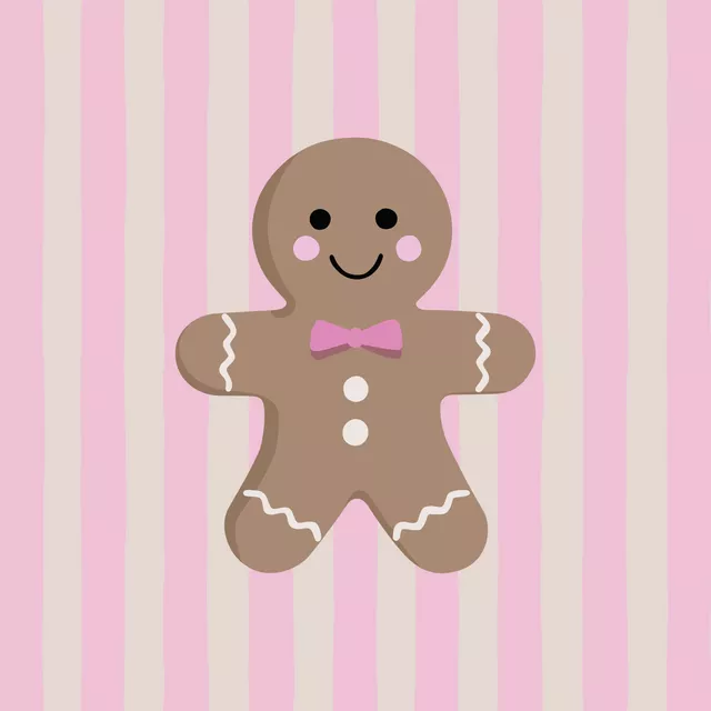 Kissen Lebkuchen rosa groß