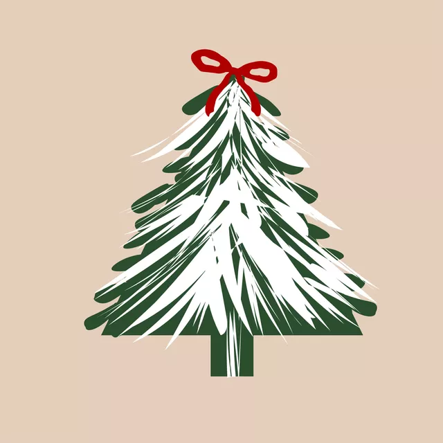 Tischset Weihnachtsbaum Mit Schleife