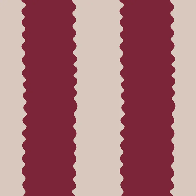 Dekovorhang Streifen rot beige