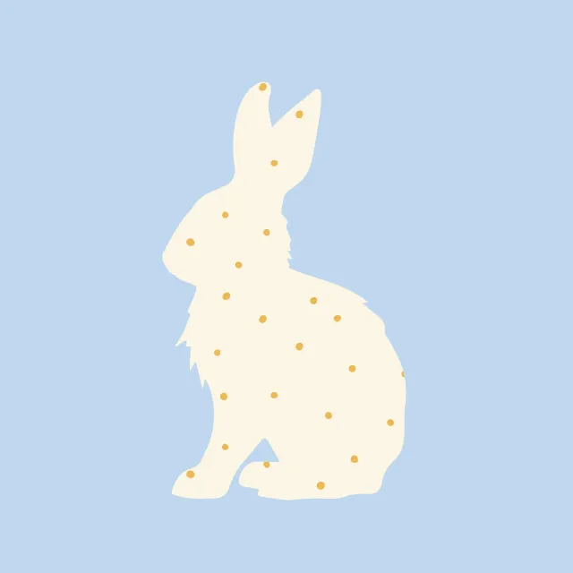 Servietten Hase Hellblau Polka Dots