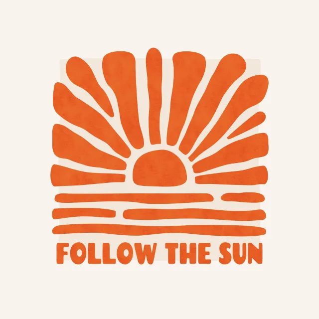 Kissen Follow The Sun orange