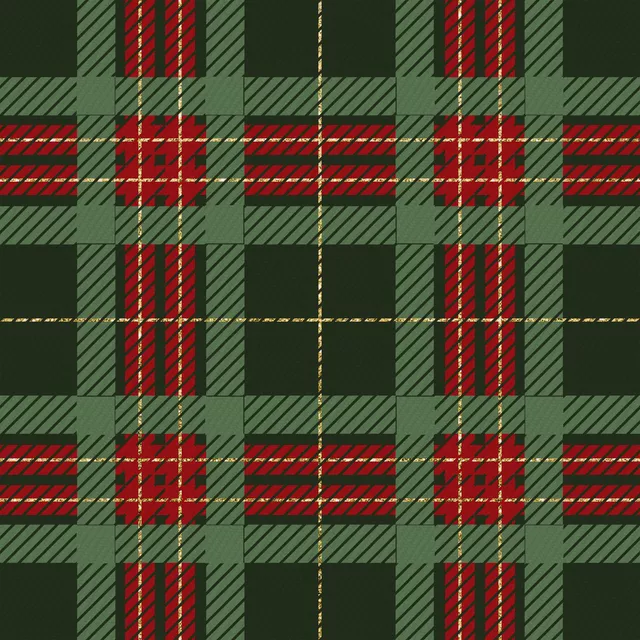 Tischläufer XMAS Plaid Rot Grün