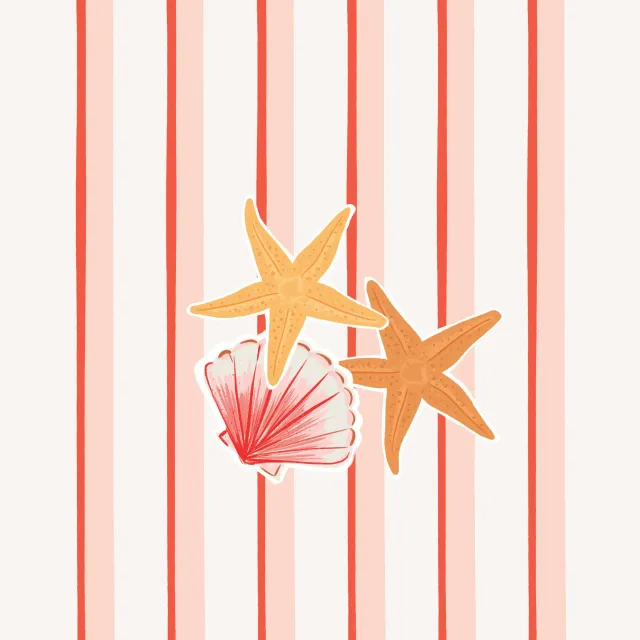 Kissen Streifen koralle