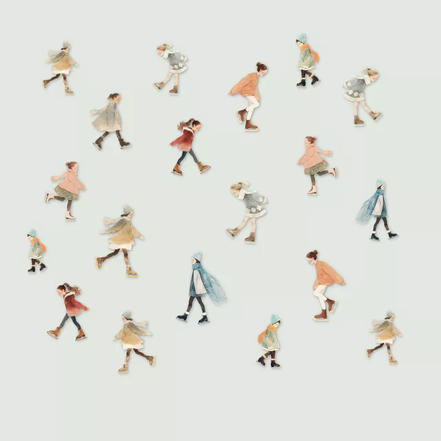 Servietten Cozy Xmas Schlittschuh Spass