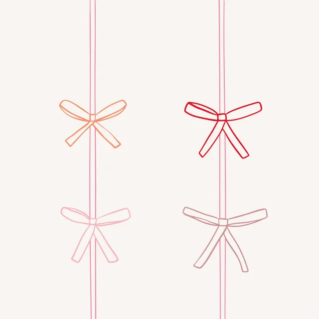 Servietten Schleife beige rosa