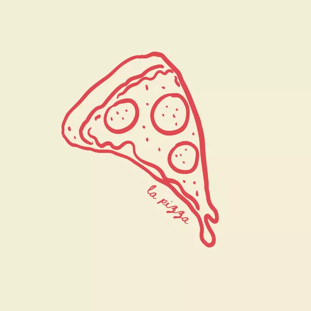 Kissen Pizza Red