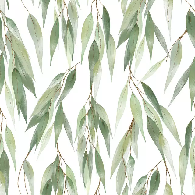 Kissen Eucalyptus Watercolor Muster