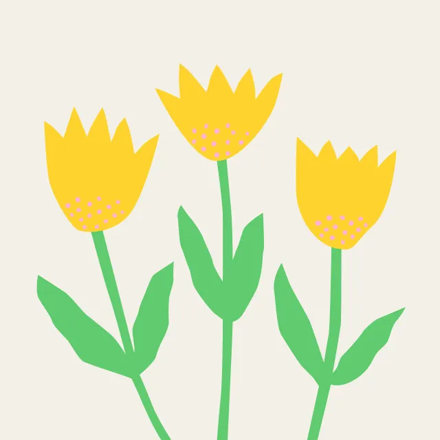 Kissen Frühlingsblumen gelb