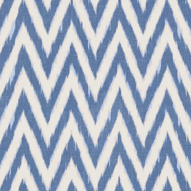 Kissen Zigzag Ikat Blue