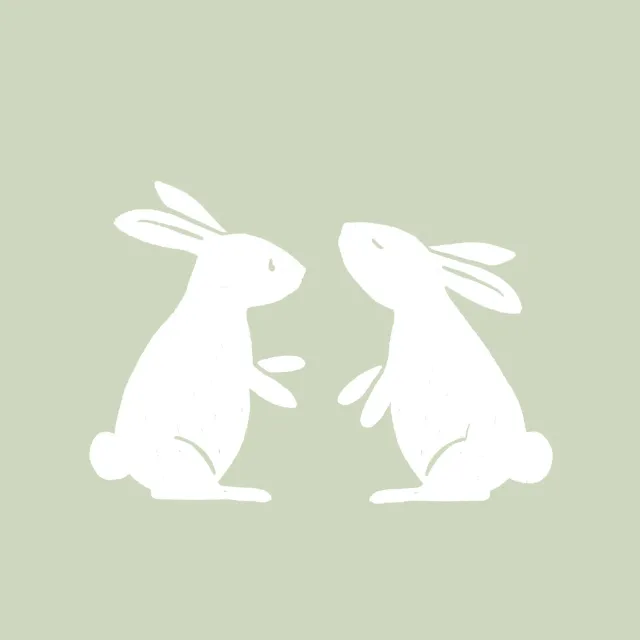 Tischset Häschen Duo hellgrün