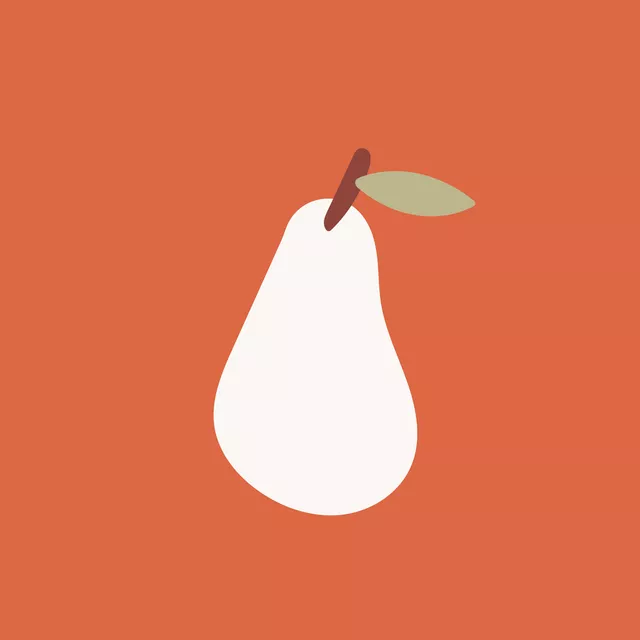 Kissen Pear Beige Red