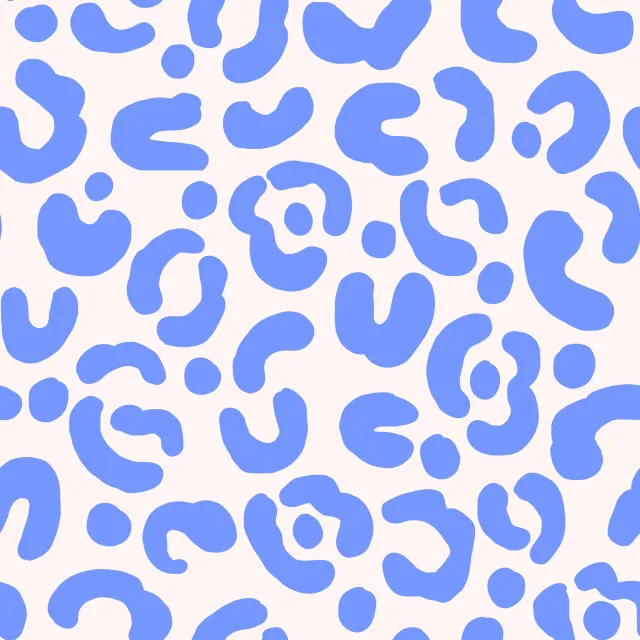 Sitzkissen Muster Leo Flower Blau