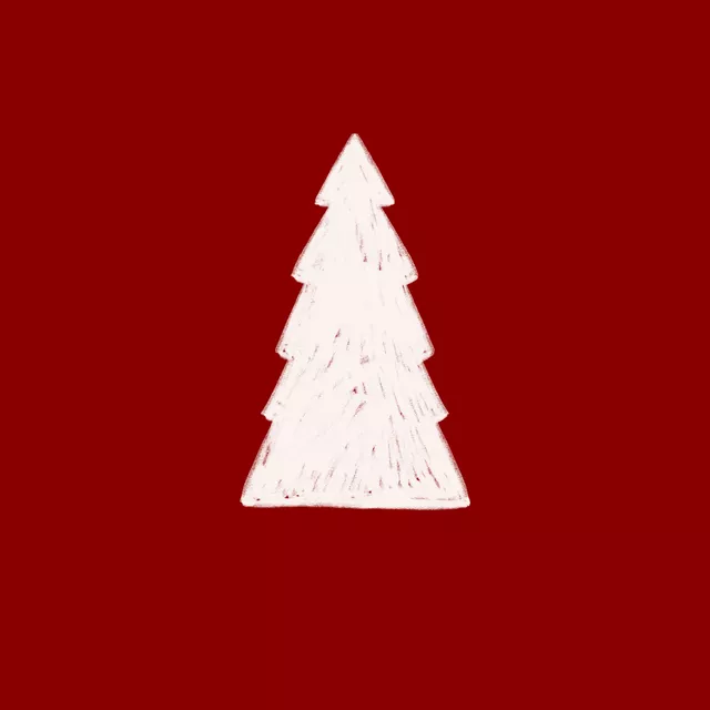 Kissen Tree red
