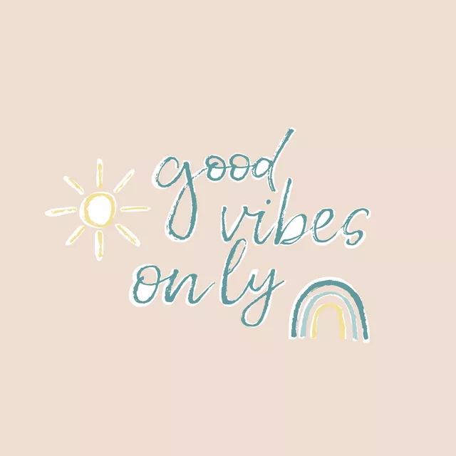 Kissen Good Vibes Only Beige